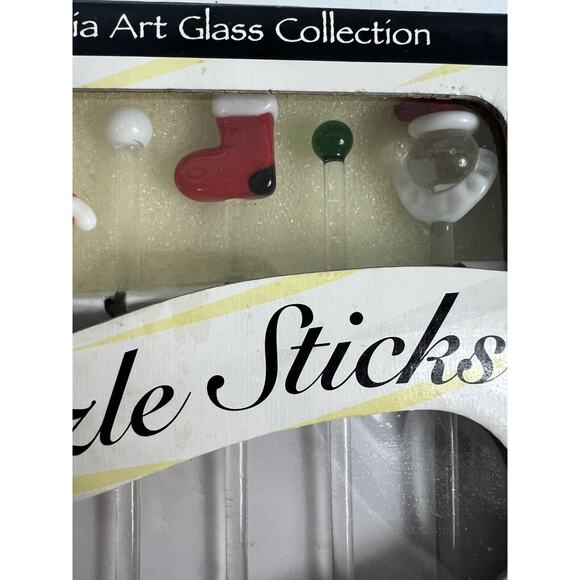 LS Arts Christmas Swizzle Sticks,‎ Venezia Art Glass Collection - Picture 2 of 5